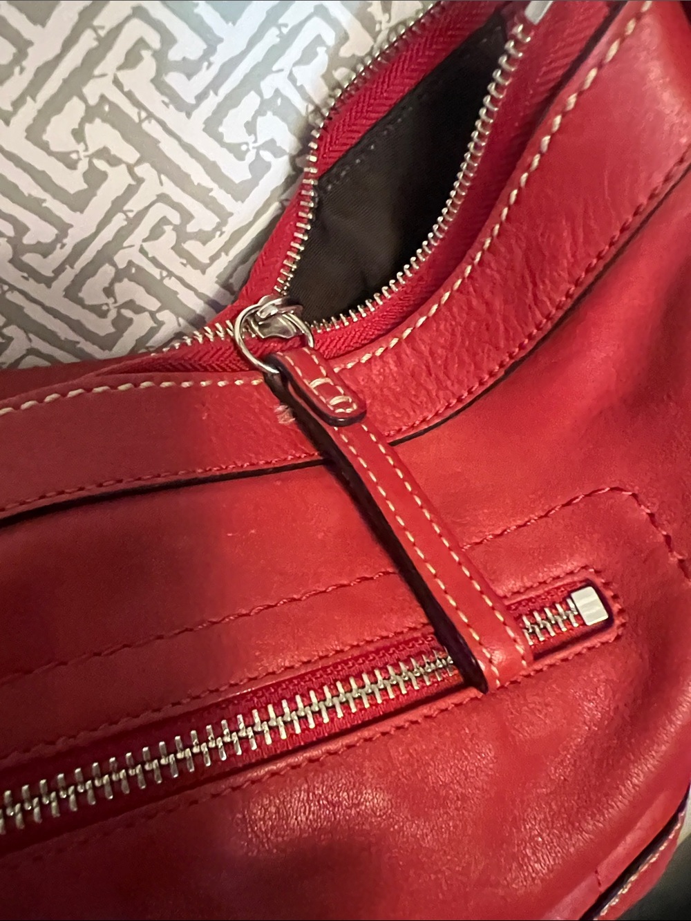 Coach 2008 Soho Convertible Red Hobo Leather Shoulder Bag - Picture 7 of 14